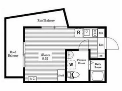 アルトゥーラ大崎(ワンルーム/4階)の間取り写真