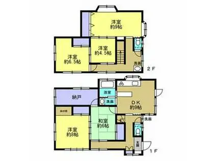 横浜市グリーンＬ 東山田駅 徒歩20分 2階建 築56年(5SDK)の間取り写真