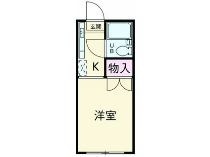 ハイツ白門(ワンルーム/1階)の間取り写真