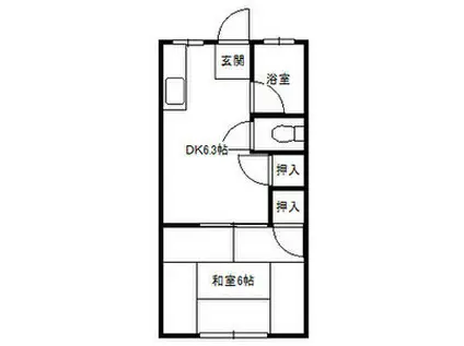 太田荘(2K/1階)の間取り写真
