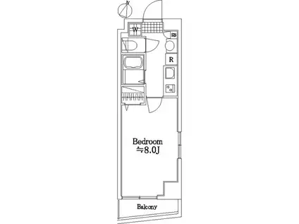 アルファコート西川口4(1K/5階)の間取り写真