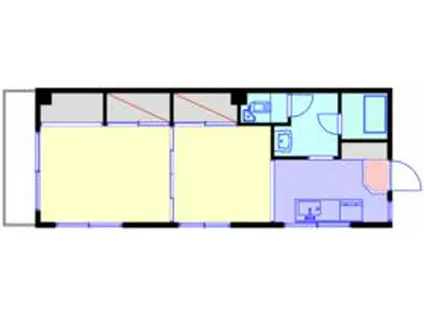 サカエハイツ(2K/5階)の間取り写真