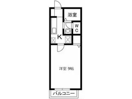 グランディール(1K/1階)の間取り写真