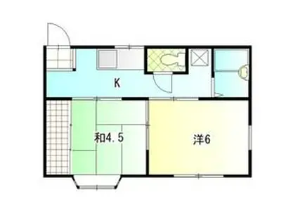 グリーンコーポⅡ(2K/1階)の間取り写真