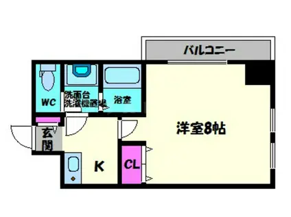 フェアリーコート歌島橋(1K/4階)の間取り写真