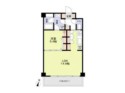 CREST RESIDENCE(1LDK/1階)の間取り写真