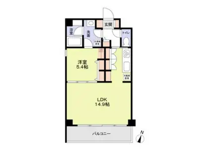 CREST RESIDENCE(1LDK/1階)の間取り写真