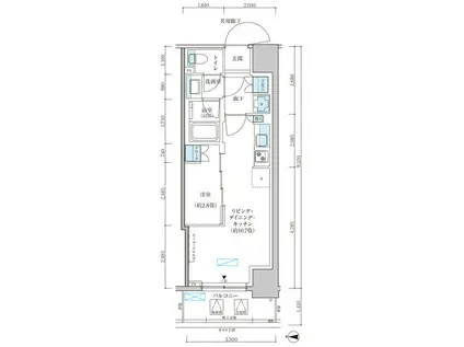 パークアクシス池袋イースト(1LDK/8階)の間取り写真
