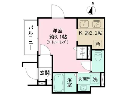 中野区中野1丁目計画(1K/1階)の間取り写真