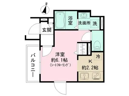 中野区中野1丁目計画(1K/1階)の間取り写真