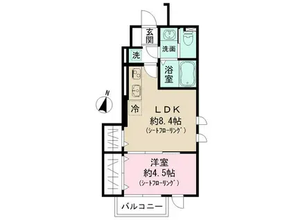 中野区中野1丁目計画(1LDK/1階)の間取り写真