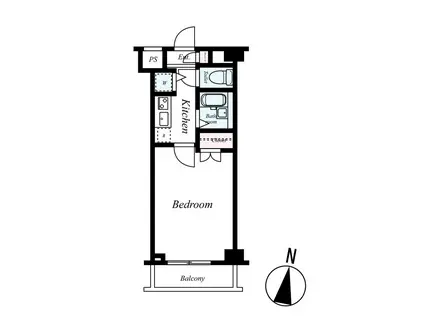 スカイコート蒲田第7(1K/3階)の間取り写真