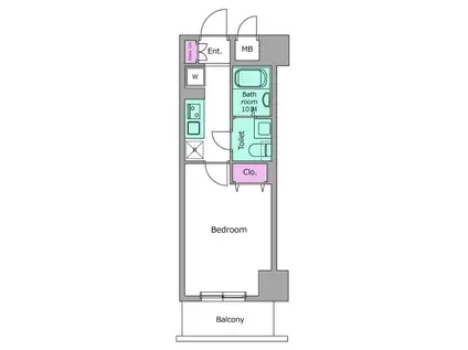 レジディア西船橋(1K/3階)の間取り写真