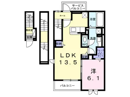 東武伊勢崎・大師線 梅島駅 徒歩17分 3階建 新築(1LDK/3階)の間取り写真