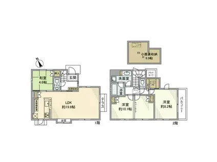 埼京線 北赤羽駅 徒歩8分 2階建 築13年(3LDK)の間取り写真