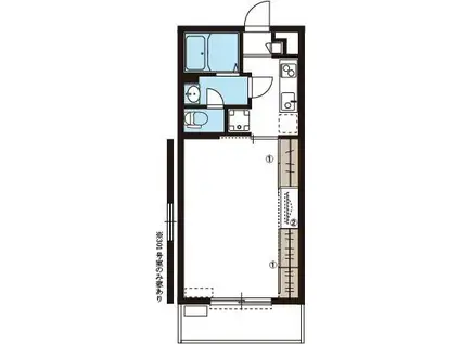リブリ・SUNエースⅢ(1K/2階)の間取り写真