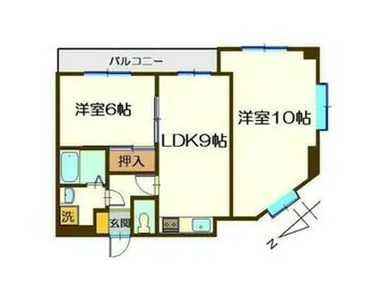 栗原マンションⅡ(2LDK/1階)の間取り写真