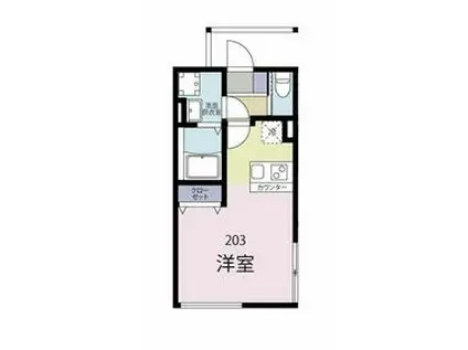 VILESTA(ワンルーム/2階)の間取り写真