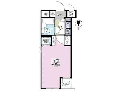 アーバンヒルズ高砂(ワンルーム/3階)の間取り写真