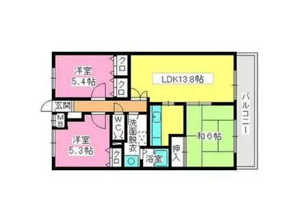 プレステージ和白Ⅲ(3LDK/3階)の間取り写真