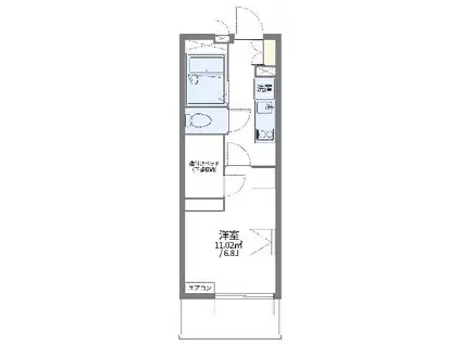 レオパレスJHK戸田(1K/3階)の間取り写真