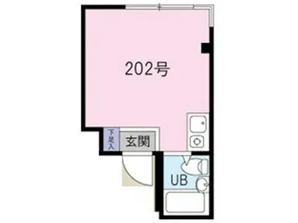 クロノス鷺ノ宮(ワンルーム/2階)の間取り写真