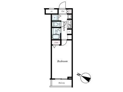 スカイコート千歳烏山第6(1K/4階)の間取り写真
