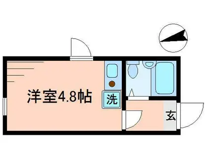 W・LIVE・江古田(ワンルーム/1階)の間取り写真