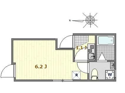 ノーザンロード浮間舟渡Ⅱ(1K/3階)の間取り写真