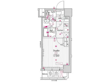 ガーラ・ステージ横濱関内(1K/5階)の間取り写真