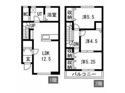 リーブルファイン下箕田(3LDK/1階)の間取り写真