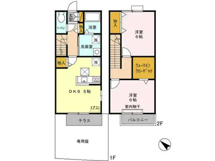 ROYAL GARDEN 400&16 ABCD(2DK/1階)の間取り写真