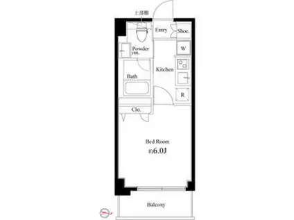 COURT BLANCHE(1K/4階)の間取り写真