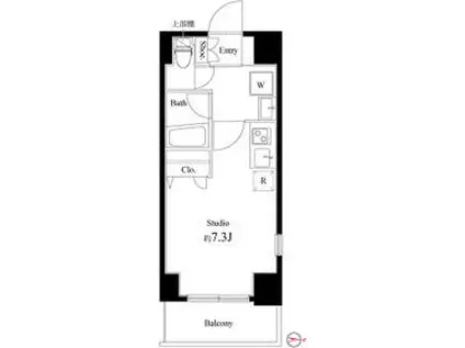 COURT BLANCHE(ワンルーム/5階)の間取り写真