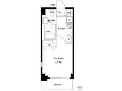 COURT BLANCHE(1K/5階)の間取り写真