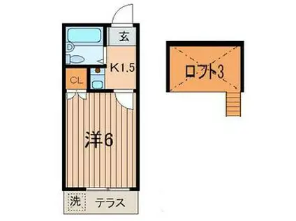 ミユキパレス(1K/1階)の間取り写真