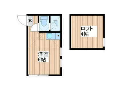 パナケイア菊名(ワンルーム/2階)の間取り写真