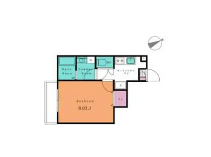 アフェット幕張10(1K/2階)の間取り写真