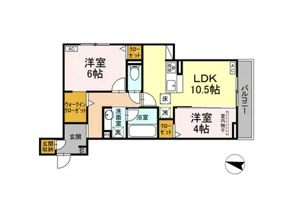 D-ROOM長泉町下土狩ⅡPJ(2LDK/1階)の間取り写真