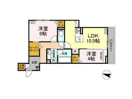D-ROOM長泉町下土狩ⅡPJ(2LDK/2階)の間取り写真