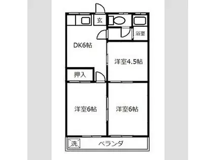 コーポ平林201(3DK/1階)の間取り写真