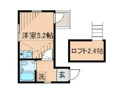 シャンテ東向島Ⅱ(ワンルーム/3階)の間取り写真