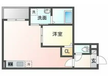 JACK NAKAGOI(1LDK/1階)の間取り写真