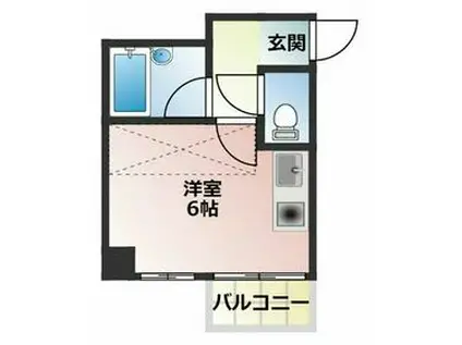 松戸カサベラ六番館(ワンルーム/3階)の間取り写真