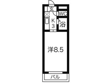 アイボンラビアン(1K/3階)の間取り写真