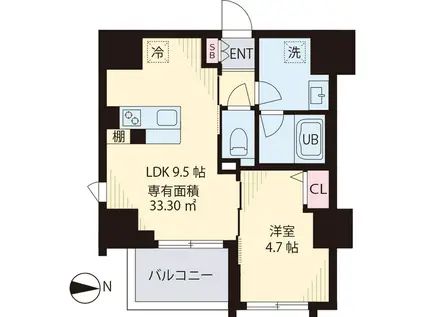 VEREDA NAKANO(1LDK/5階)の間取り写真