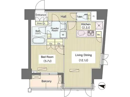 I-SUITE HIGASHINAKAN(1LDK/10階)の間取り写真