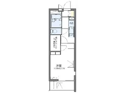 レオパレス扇(1K/1階)の間取り写真