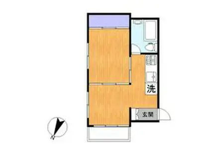 クラウンハイツ東中野(1DK/5階)の間取り写真