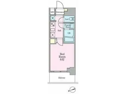 リビオメゾン大森イースト(1K/6階)の間取り写真